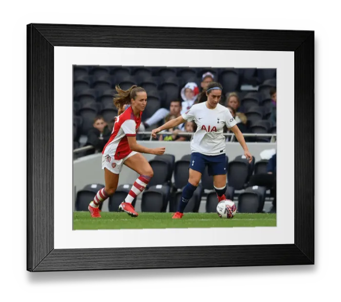 Framed Print : MIND Series: Lia Walti of Arsenal Closes Down Silvana Flores of Tottenham in Intense Women's Football Match Framed Print : MIND Series: Lia Walti of Arsenal Closes Down Silvana Flores of Tottenham in Intense Women's Football Match