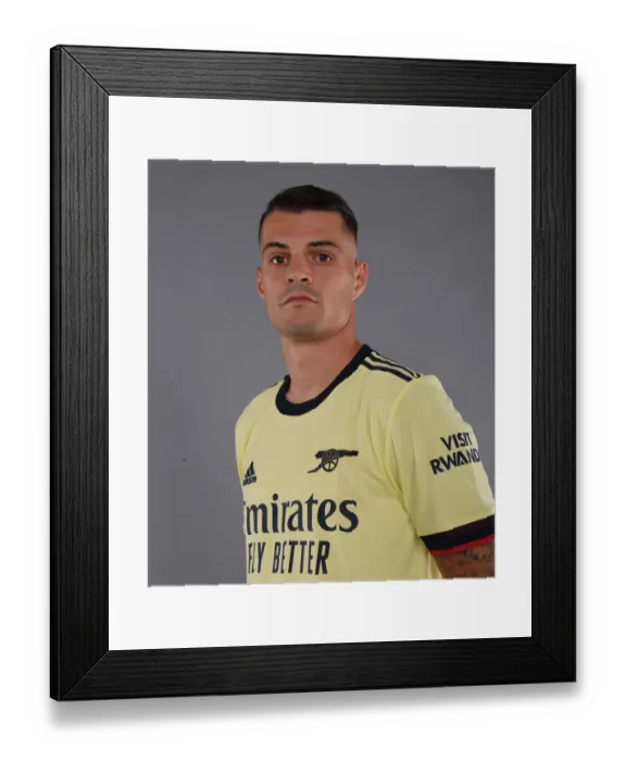 Framed Print : Arsenal's Granit Xhaka at 2021-22 Team Photocall