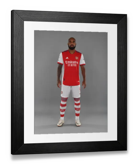 Framed Print : Arsenal's Alex Lacazette Kicks Off New Season Training Framed Print : Arsenal's Alex Lacazette Kicks Off New Season Training