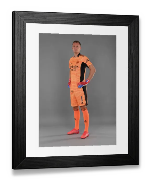 Framed Print : Arsenal's Bernd Leno Kicks Off New Season at Training Ground