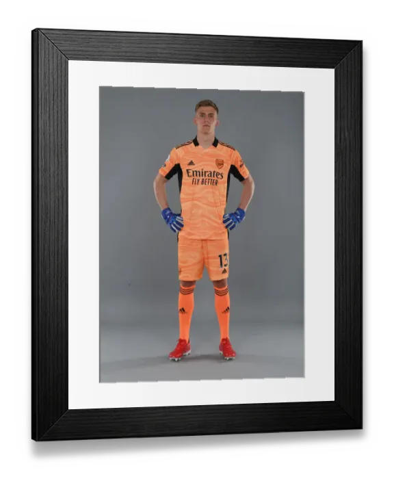 Framed Print : Arsenal's Alex Runarsson Gears Up for 2021-22 Season Kick-Off