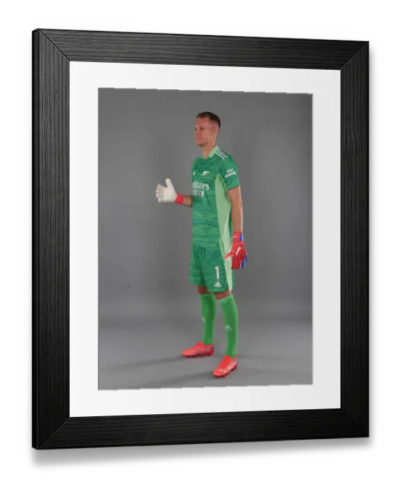 Framed Print : Arsenal's Bernd Leno Kicks Off New Season at Training Ground
