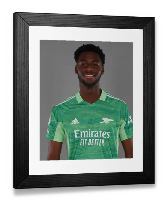 Framed Print : Arthur Okonkwo Kicks Off Arsenal's 2021-22 Season Training Framed Print : Arthur Okonkwo Kicks Off Arsenal's 2021-22 Season Training