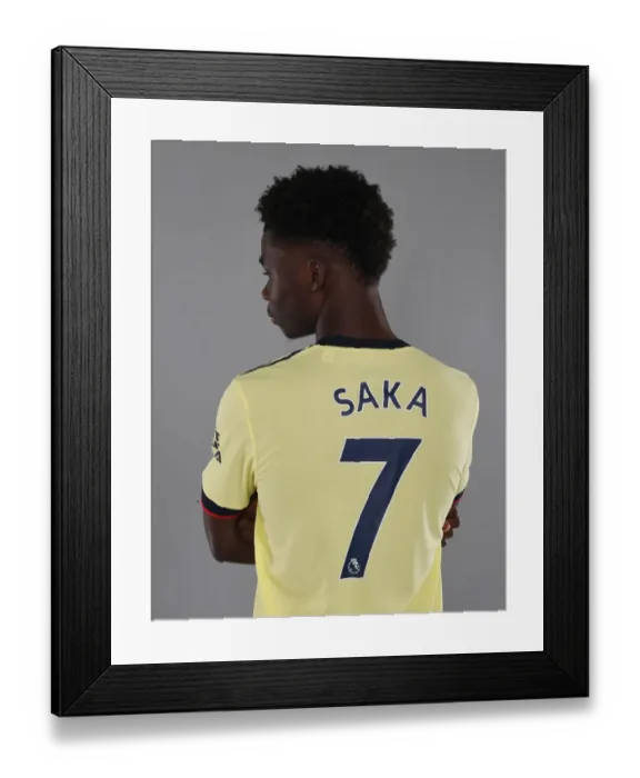 Framed Print : Arsenal's Bukayo Saka at 2021-22 First Team Photocall