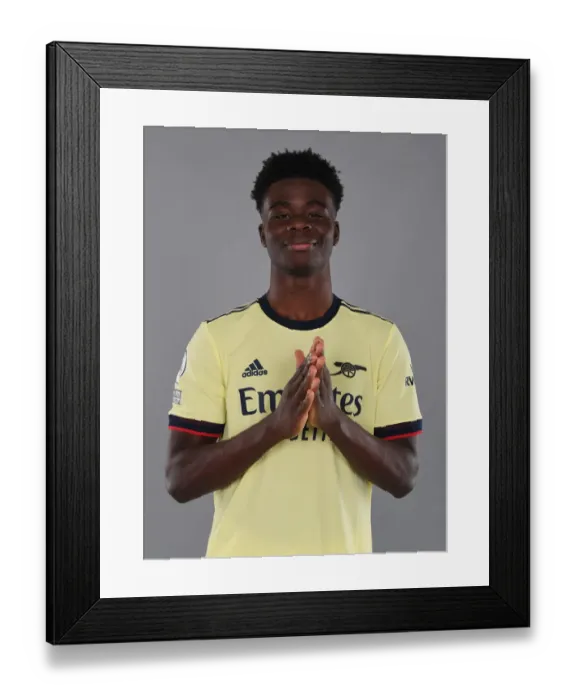 Framed Print : Bukayo Saka Kicks Off Arsenal's 2021-22 Season at London Colney Framed Print : Bukayo Saka Kicks Off Arsenal's 2021-22 Season at London Colney