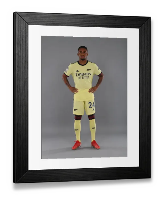 Framed Print : Arsenal's Reiss Nelson Kicks Off New Season at London Colney Training Ground