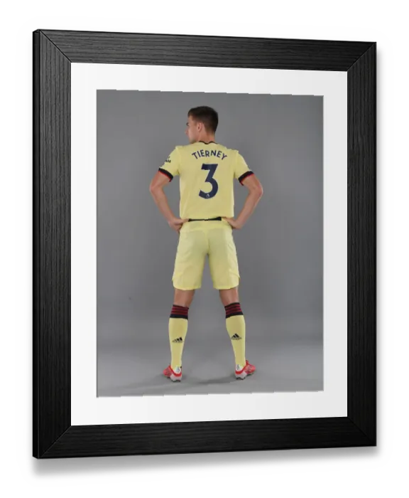 Framed Print : Arsenal's Kieran Tierney Kicks Off New Season Training