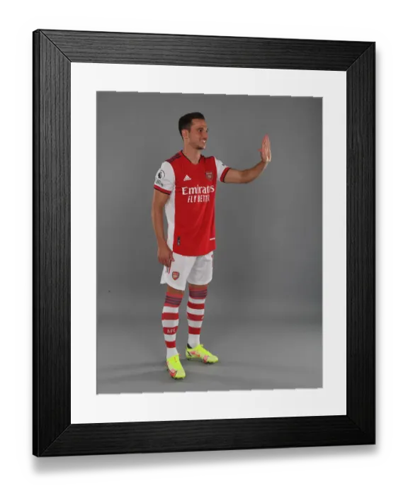 Framed Print : Cedric Soares: Arsenal Defender's Determined Look Ahead of 2021-22 Season Kick-Off