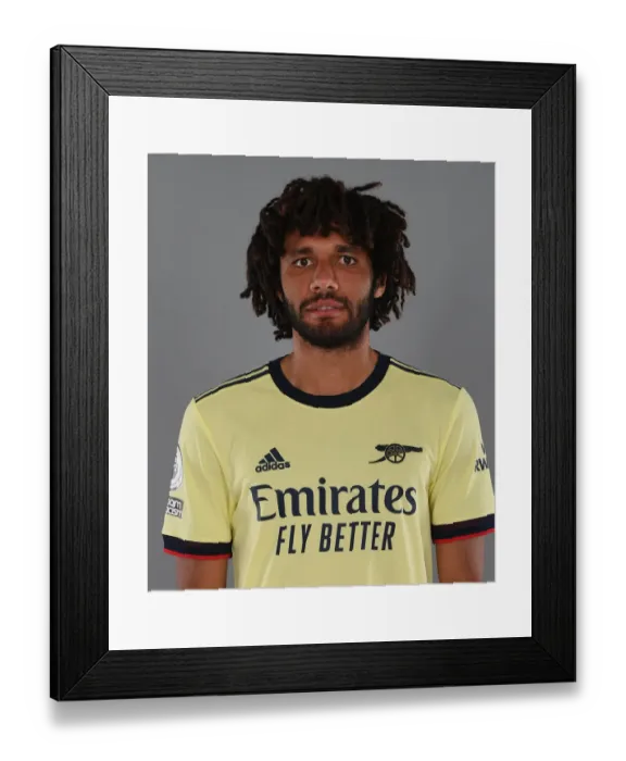 Framed Print : Arsenal First Team 2021-22: Mo Elneny Kick-Off Photocall