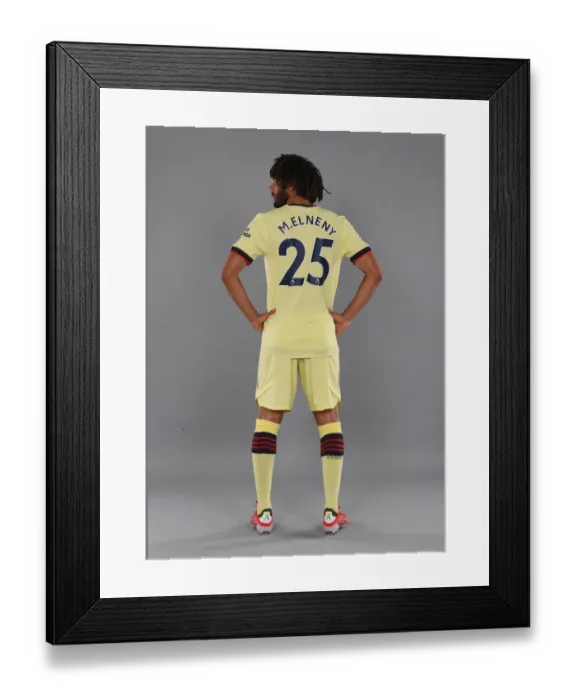 Framed Print : Arsenal First Team 2021-22: Mo Elneny Kick-Starts New Season at London Colney