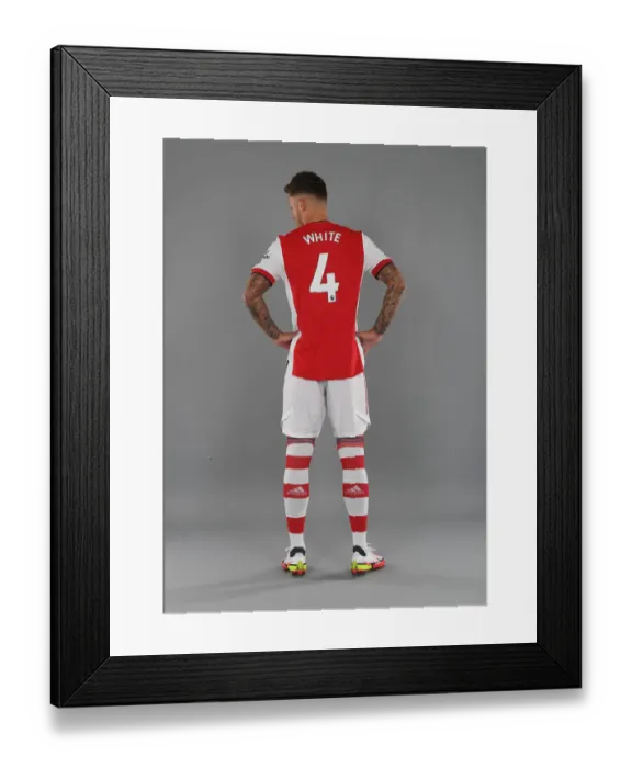 Framed Print : Arsenal's Ben White Kicks Off 2021-22 Season at London Colney Training Ground Framed Print : Arsenal's Ben White Kicks Off 2021-22 Season at London Colney Training Ground