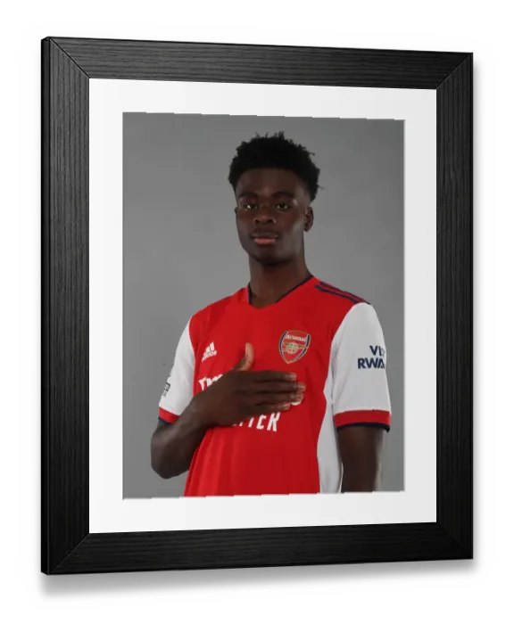 Framed Print : Bukayo Saka Kicks Off Arsenal's 2021-22 Season at London Colney Framed Print : Bukayo Saka Kicks Off Arsenal's 2021-22 Season at London Colney