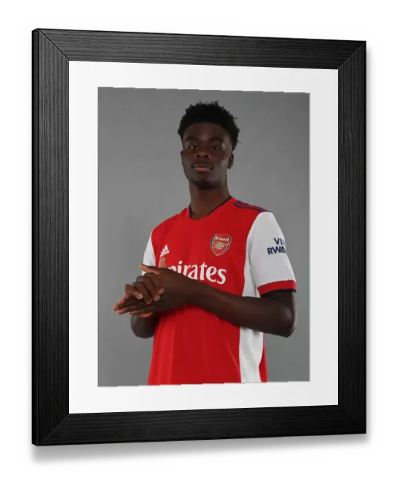 Framed Print : Bukayo Saka Kicks Off Arsenal's 2021-22 Season at London Colney Framed Print : Bukayo Saka Kicks Off Arsenal's 2021-22 Season at London Colney