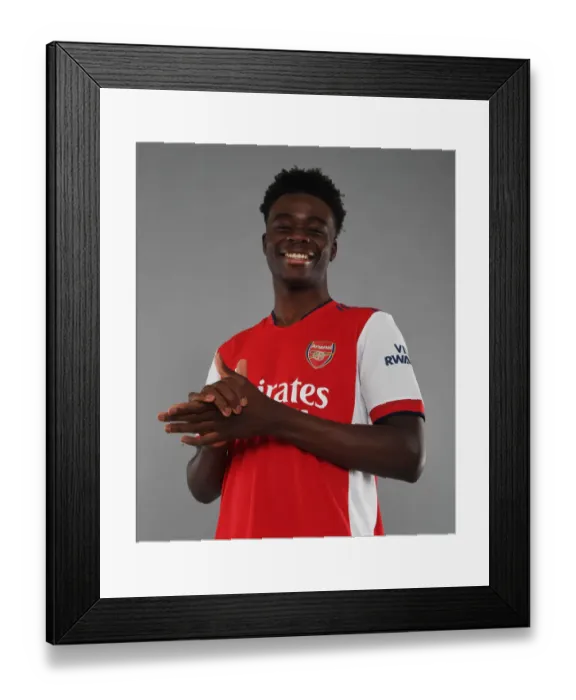 Framed Print : Bukayo Saka Kicks Off New Arsenal Season at London Colney Training Ground
