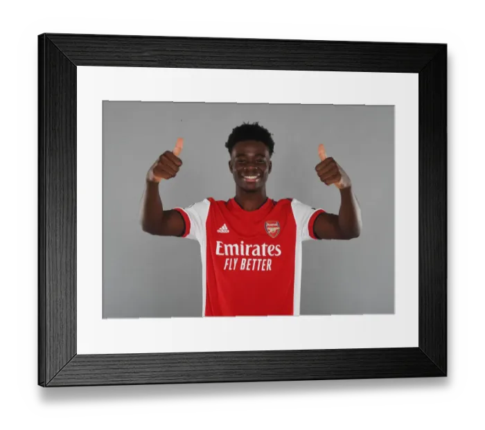 Framed Print : Bukayo Saka Kicks Off Arsenal's 2021-22 Season at London Colney Framed Print : Bukayo Saka Kicks Off Arsenal's 2021-22 Season at London Colney
