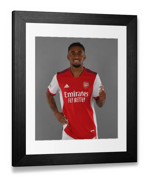 Framed Print : Arsenal's Reiss Nelson Kicks Off New Season at London Colney Training Ground Framed Print : Arsenal's Reiss Nelson Kicks Off New Season at London Colney Training Ground