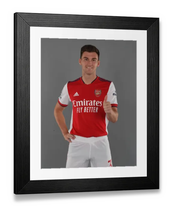 Framed Print : Arsenal's Kieran Tierney Kicks Off New Season at London Colney Training Ground