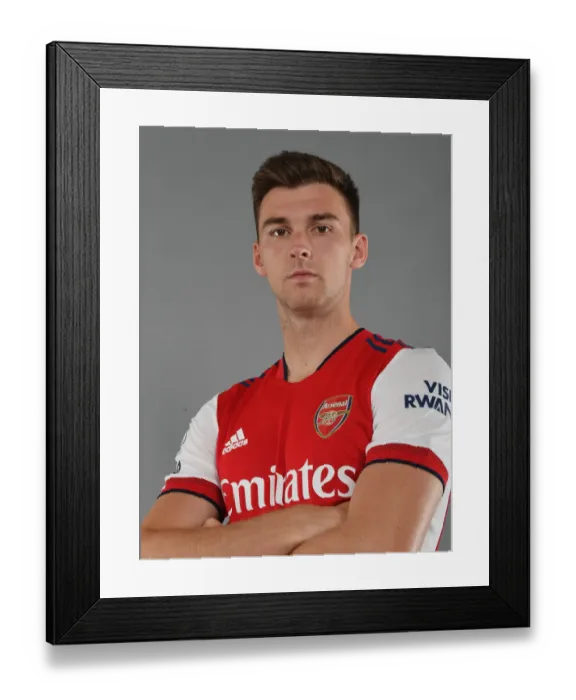 Framed Print : Arsenal's Kieran Tierney at Arsenal's 2021-22 Team Photocall