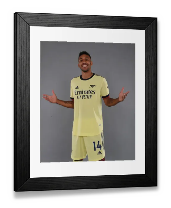 Framed Print : Arsenal's Aubameyang Kicks Off New Season at Training Ground Framed Print : Arsenal's Aubameyang Kicks Off New Season at Training Ground