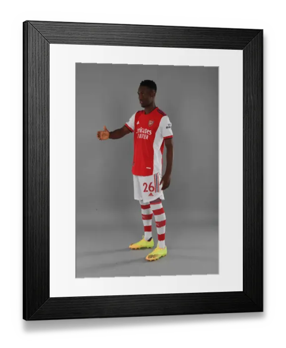 Framed Print : Arsenal's Flo Balogun Begins 2021-22 Season Training at London Colney