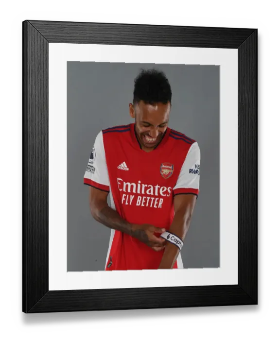 Framed Print : Arsenal's Aubameyang Kicks Off New Season Training
