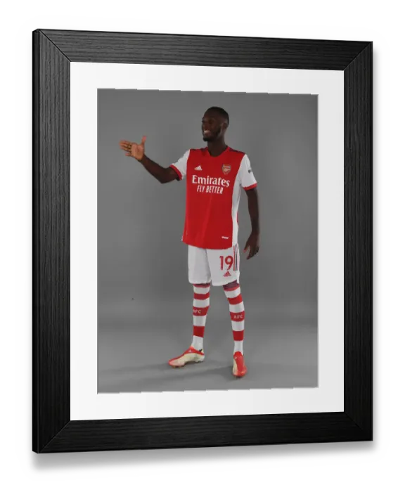 Framed Print : Arsenal's Nicolas Pepe Kicks Off New Season Training at London Colney