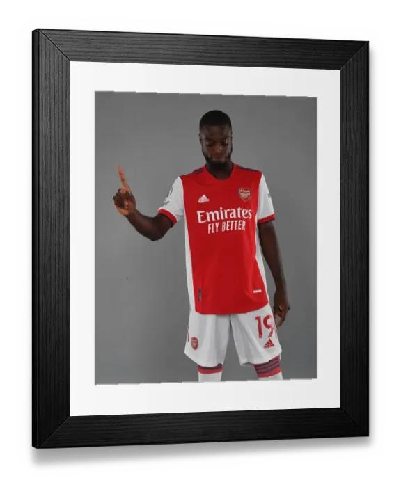 Framed Print : Nicolas Pepe Kicks Off New Arsenal Season at London Colney Training Ground