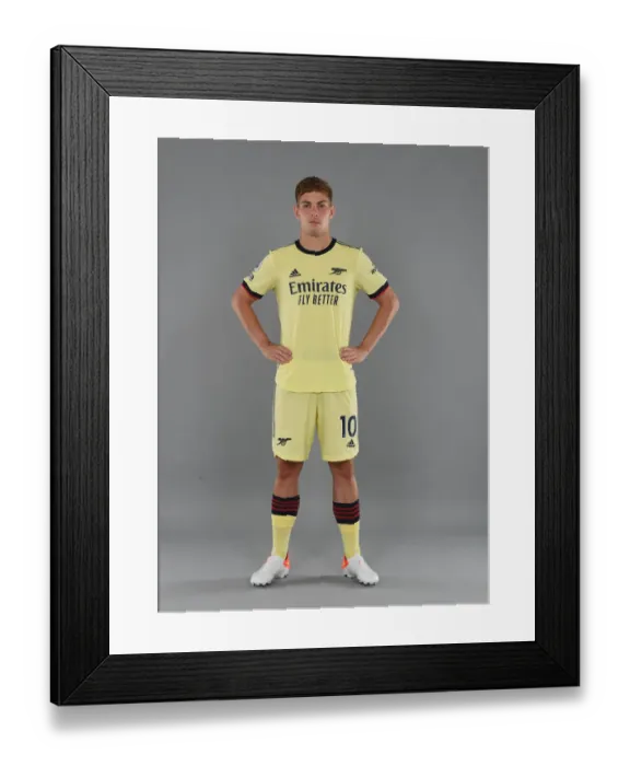Framed Print : Emile Smith Rowe Kicks Off Arsenal's 2021-22 Season at London Colney Training Ground Framed Print : Emile Smith Rowe Kicks Off Arsenal's 2021-22 Season at London Colney Training Ground