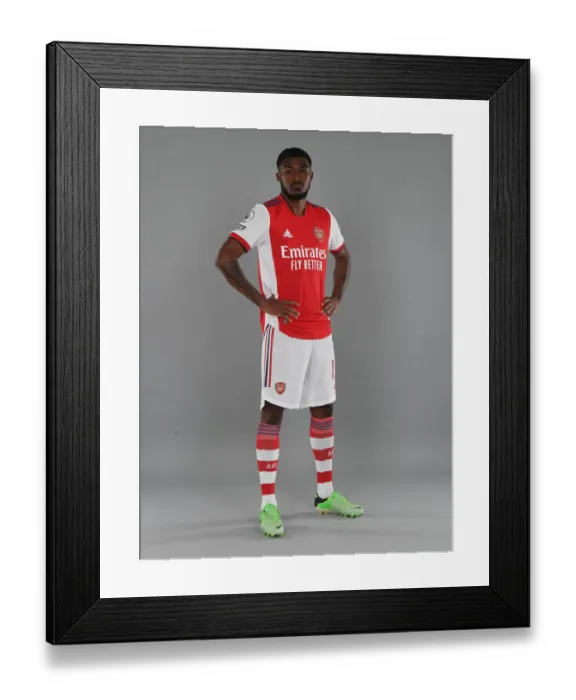 Framed Print : Arsenal FC: 2021-22 Season Kick-Off Training - Ainsley Maitland-Niles