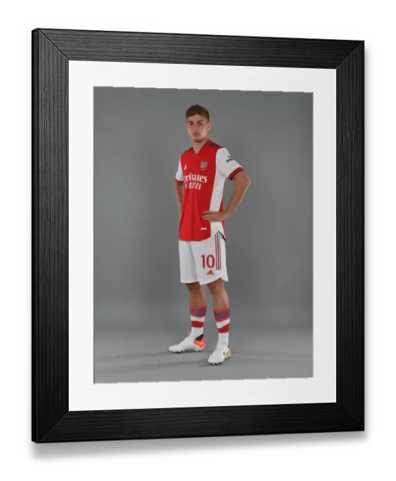 Framed Print : Emile Smith Rowe Kicks Off Arsenal's 2021-22 Season at London Colney Training Ground
