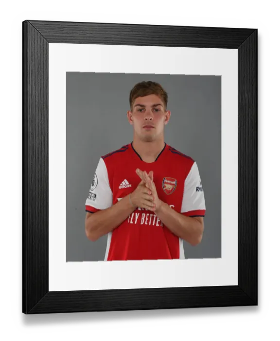 Framed Print : Emile Smith Rowe Kicks Off Arsenal's 2021-22 Season at London Colney Training Ground