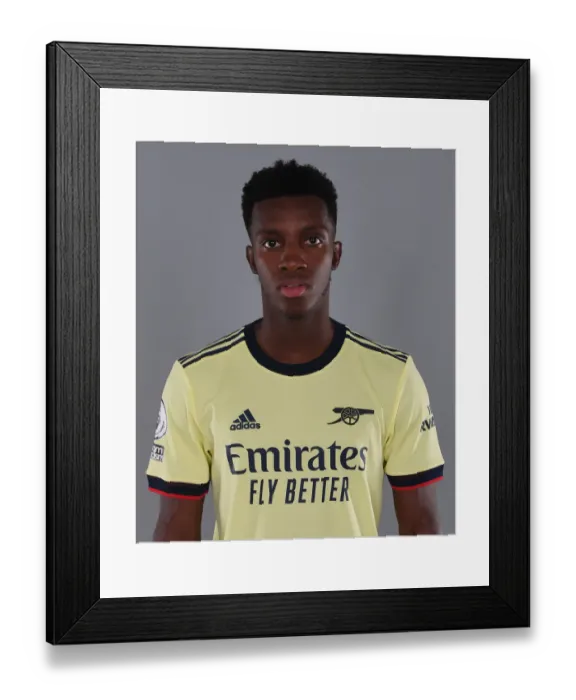Framed Print : Arsenal's Eddie Nketiah at 2021-22 Team Photocall