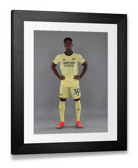 Framed Print : Arsenal's Eddie Nketiah at 2021-22 Team Photocall Framed Print : Arsenal's Eddie Nketiah at 2021-22 Team Photocall