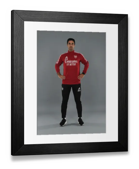 Framed Print : Mikel Arteta at Arsenal's 2021-22 First Team Photocall