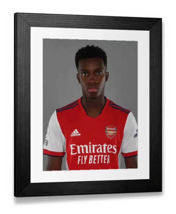 Framed Print : Arsenal's Eddie Nketiah at 2021-22 Arsenal Team Photocall
