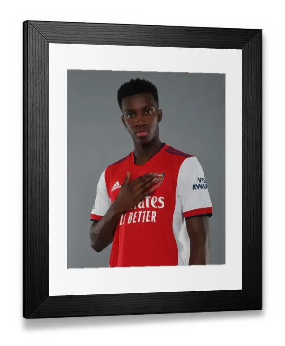 Framed Print : Arsenal's Eddie Nketiah at 2021-22 Team Photocall
