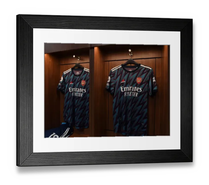 Framed Print : Arsenal's Away Gear Ready: Brentford vs Arsenal, Premier League 2021-22