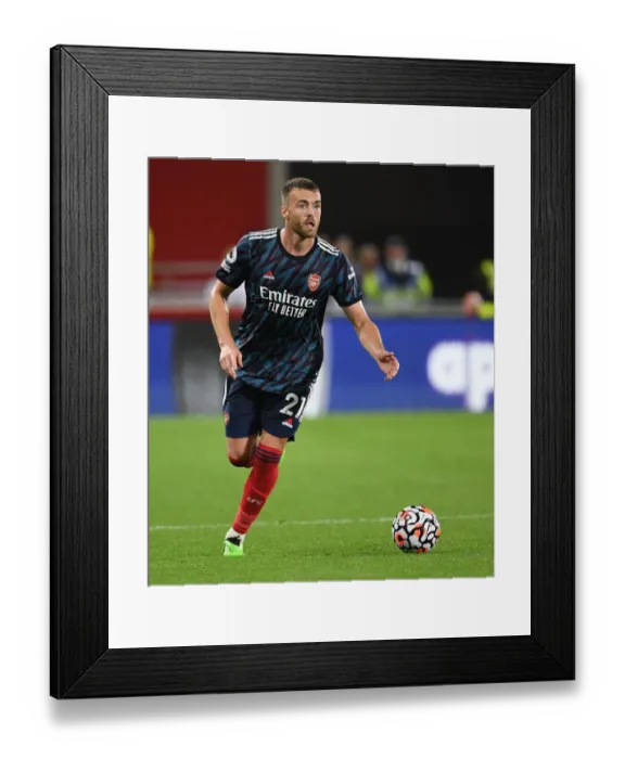Framed Print : Calum Chambers: Arsenal's Defensive Star Shines in Brentford Showdown, 2021-22 Premier League