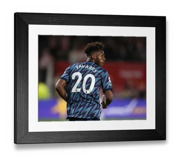Framed Print : Nuno Tavares in Action: Brentford vs Arsenal, 2021-22 Premier League