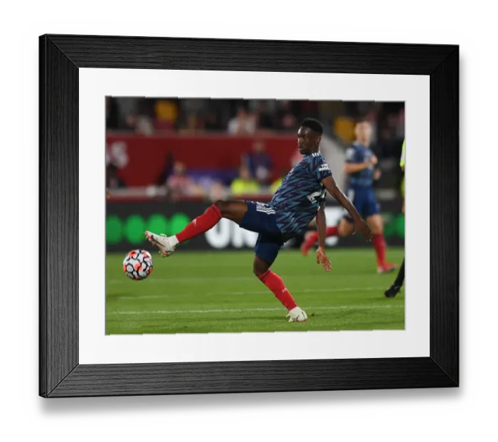 Framed Print : Arsenal's Flo Balogun Shines in Brentford Clash: 2021-22 Premier League