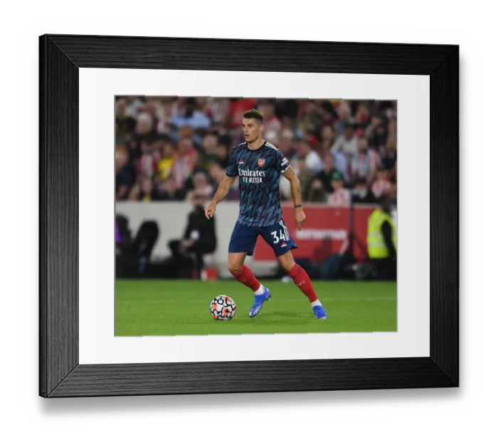 Framed Print : Granit Xhaka in Action: Brentford vs Arsenal, 2021-22 Premier League Framed Print : Granit Xhaka in Action: Brentford vs Arsenal, 2021-22 Premier League