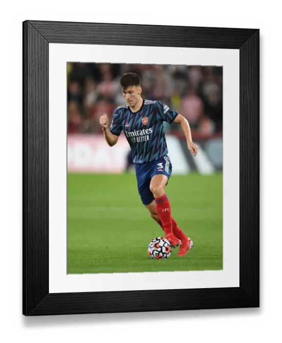 Framed Print : Arsenal's Kieran Tierney in Action against Brentford in 2021-22 Premier League Framed Print : Arsenal's Kieran Tierney in Action against Brentford in 2021-22 Premier League