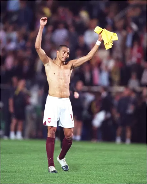 Gilberto (Arsenal) celebrates at the end of the match. Villarreal 0: 0 Arsenal
