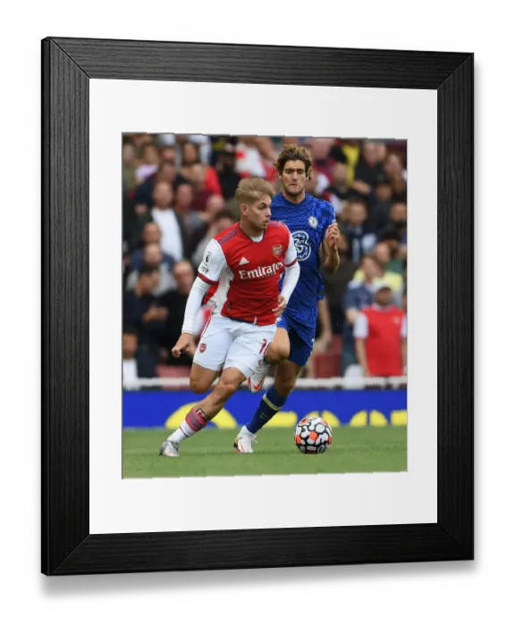 Framed Print : Emile Smith Rowe Outwits Marcos Alonso: Arsenal's Triumph Over Chelsea Framed Print : Emile Smith Rowe Outwits Marcos Alonso: Arsenal's Triumph Over Chelsea
