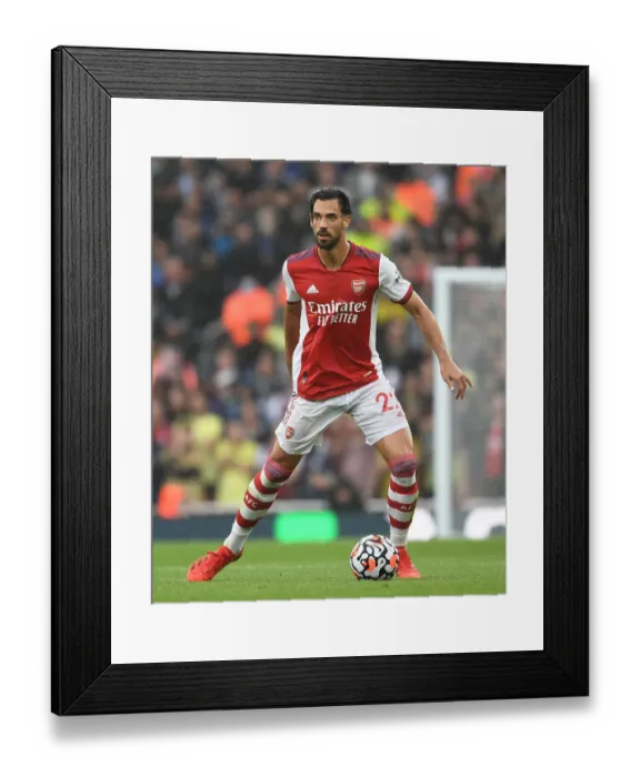 Framed Print : Arsenal's Pablo Mari in Action Against Chelsea at Emirates Stadium - Premier League 2021-22