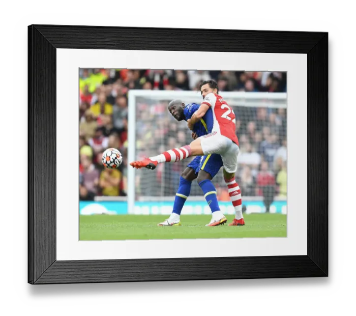 Framed Print : Clash of Titans: Arsenal vs. Chelsea - Premier League Showdown (Arsenal v Chelsea 2021-22)