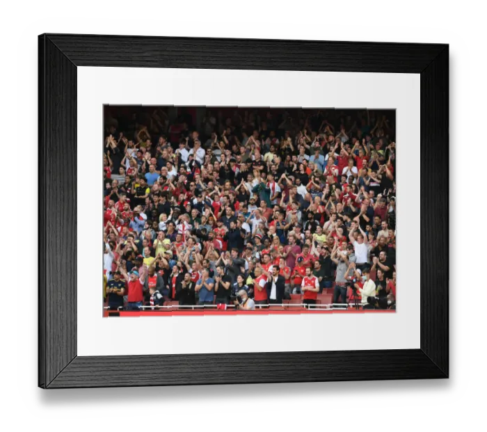 Framed Print : Passionate Arsenal vs Chelsea Clash: A Sea of Fans at Emirates Stadium, Premier League 2021-22