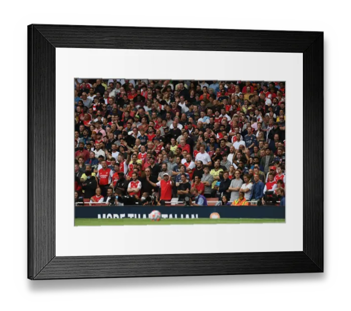 Framed Print : Passionate Arsenal Fans at Emirates Stadium: Arsenal vs Chelsea, Premier League 2021-22 Framed Print : Passionate Arsenal Fans at Emirates Stadium: Arsenal vs Chelsea, Premier League 2021-22