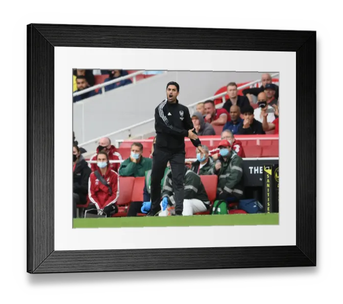 Framed Print : Arsenal vs Chelsea: Mikel Arteta Leads the Gunners in 2021-22 Premier League Clash