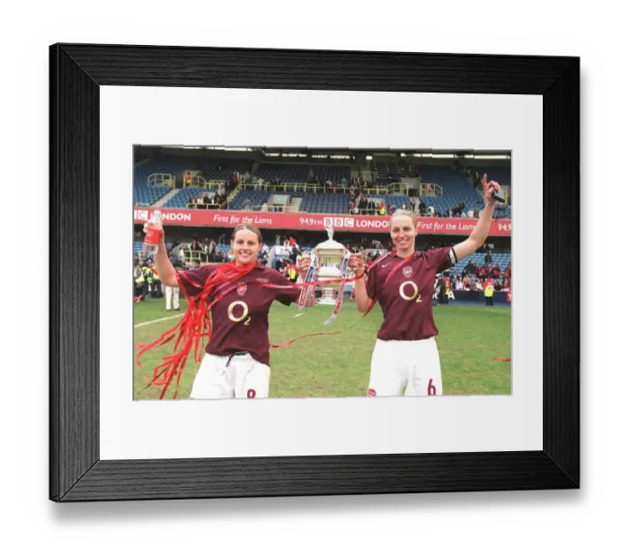 Framed Print : Arsenal Ladies Triumph: FA Cup Victory with Kelly Smith and Faye White (5-0 Win) Framed Print : Arsenal Ladies Triumph: FA Cup Victory with Kelly Smith and Faye White (5-0 Win)